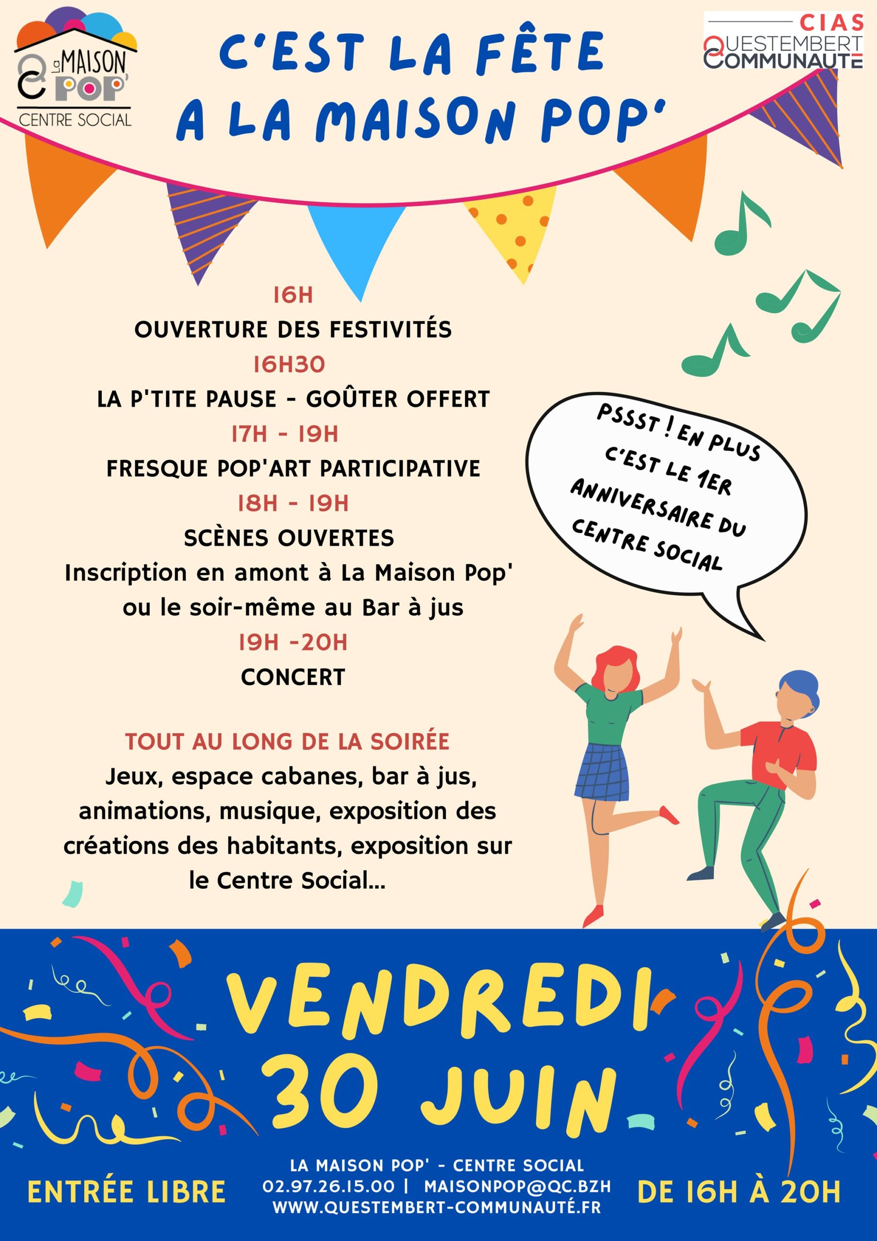 C'est la fête à la Maison Pop' ! Questembert Communauté